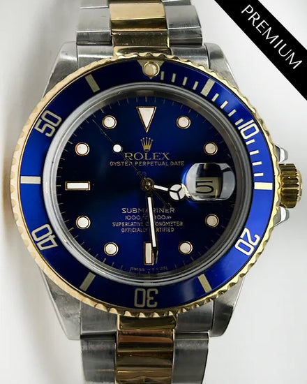 Rolex Submariner Date "Bluesy" 40MM Blue Dial Two-Tone Oyster Bracelet (16803)