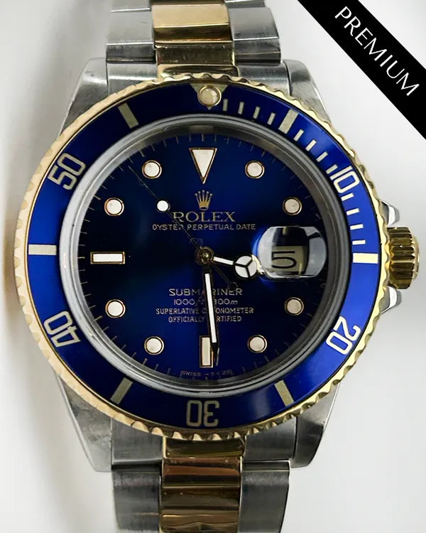 Rolex Submariner Date "Bluesy" 40MM Blue Dial Two-Tone Oyster Bracelet (16803)