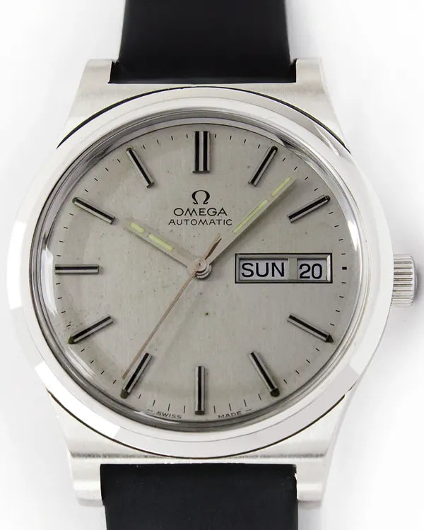 Omega Geneve Vintage 36MM Grey Dial Aftermarket Leather Strap (166.0174)