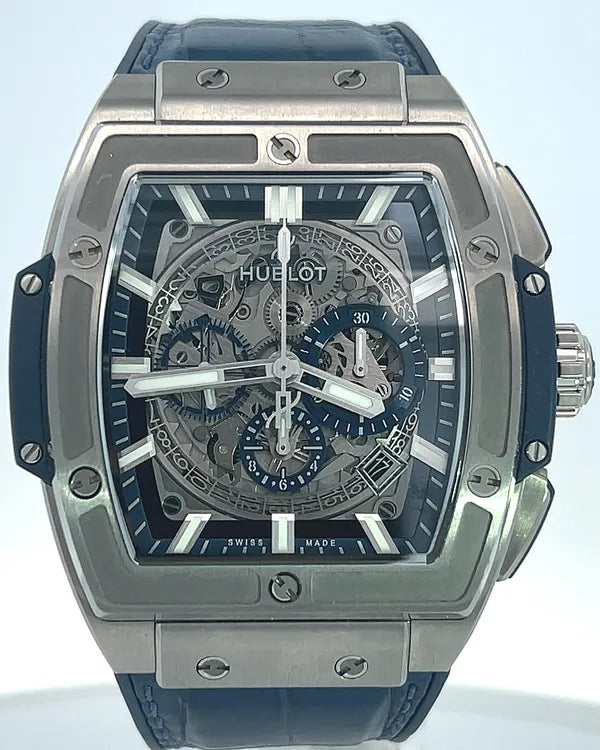 Hublot Spirit Of Big Bang 45MM Skeleton Dial Leather Strap (601.NX.7170.LR)