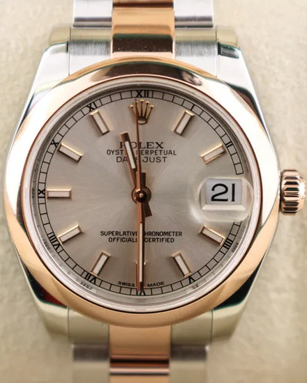 2015 Rolex Datejust 31MM Silver Dial Two-Tone Oyster Bracelet (178241)