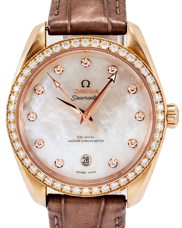 Omega Seamaster Aqua Terra 150M 38MM Mother of Pearl Dial Leather Strap (220.58.38.20.55.001)