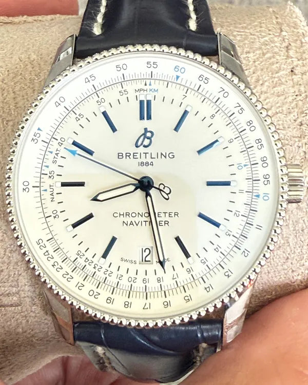 2024 Breitling Navitimer L.E 41MM White Dial Leather Strap (A173263A1G1P1)