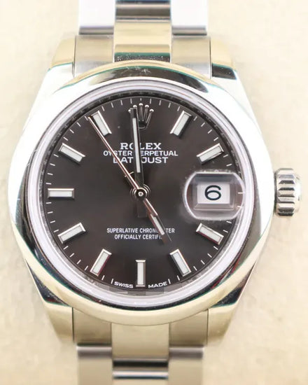 2019 Rolex Lady-Datejust 28MM Rhodium Dial Oyster Bracelet (279160)