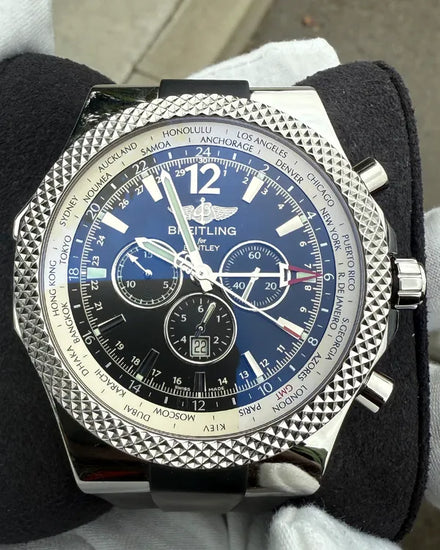Breitling Bentley GMT S.E. 49MM Black Dial Rubber Strap (A47362)
