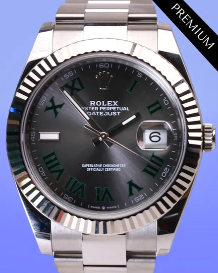 2025 Rolex Datejust "Wimbledon" 41MM Slate Dial Oyster Bracelet (126334)