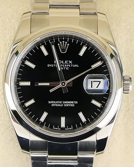 2014 Rolex Oyster Perpetual Date 34MM Black Dial Oyster Bracelet (115200)