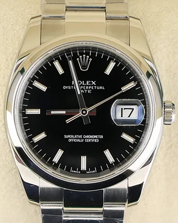 2014 Rolex Oyster Perpetual Date 34MM Black Dial Oyster Bracelet (115200)