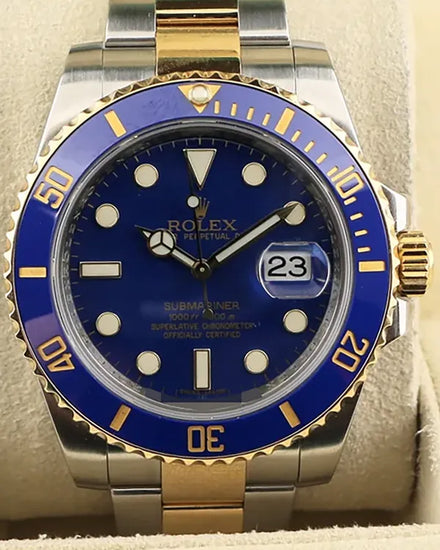 2010 Rolex Submariner Date "Bluesy" 40MM Blue Dial Two-Tone Oyster Bracelet (116613)