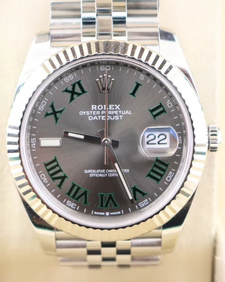 2021 Rolex Datejust "Wimbledon" 41MM Slate Dial Jubilee Bracelet (126334)