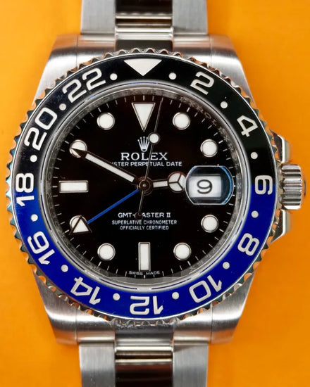 2015 Rolex GMT-Master II "Batman" 40MM Black Dial Oyster Bracelet (116710BLNR)