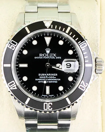 1989 (L Serial) Rolex Submariner Date 40MM Black Dial Oyster Bracelet (16610)