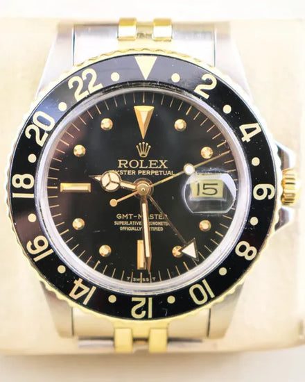 1979 (5.7 Mill Serial) Rolex GMT-Master 40MM Black Dial Two-Tone Jubilee Bracelet (1675)