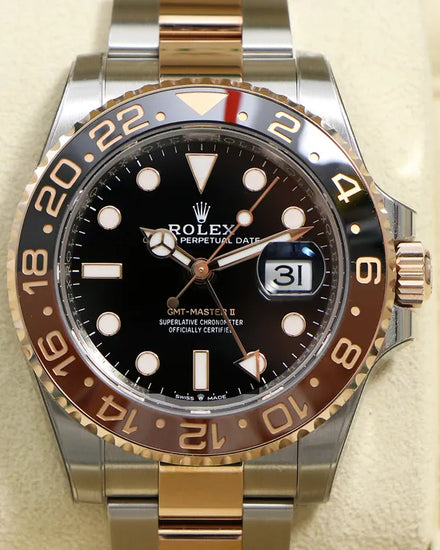 2023 Rolex GMT-Master II "Rootbeer" 40MM Black Dial Two-Tone Oyster Bracelet (126711CHNR)