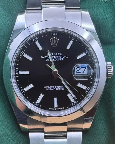 2022 Rolex Datejust 41MM Black Dial Oyster Bracelet (126300)