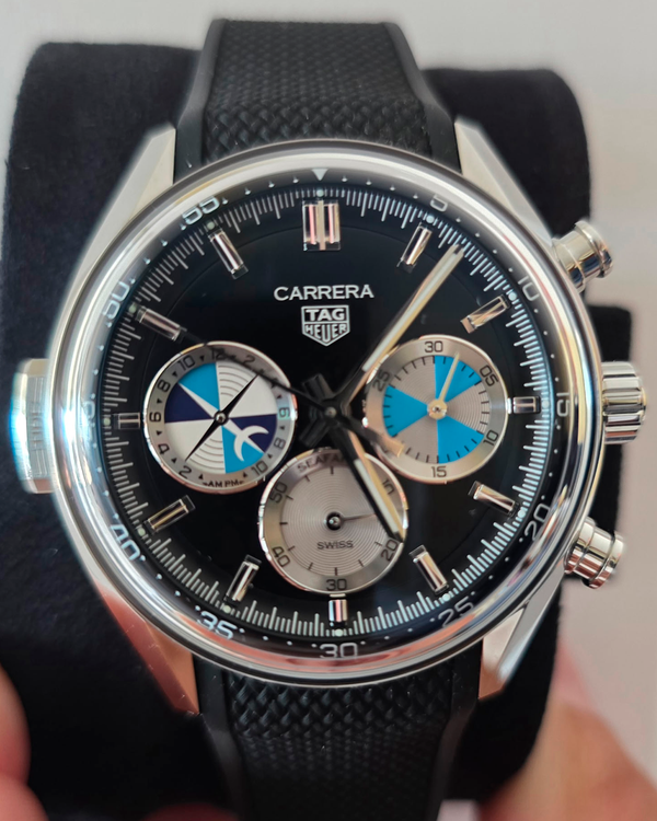 2024 Tag Heuer Carrera Chronograph Seafarer X Hodinkee L.E. 42MM Black Dial Rubber Strap (CBS2014.FT6293)
