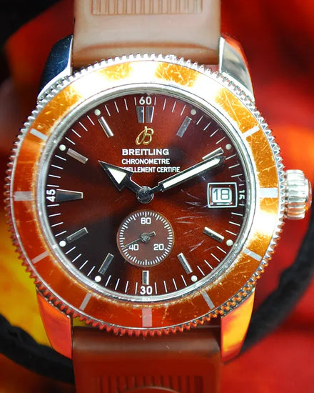 Breitling Superocean Heritage 38MM Bronze Dial Rubber Strap (A37320)