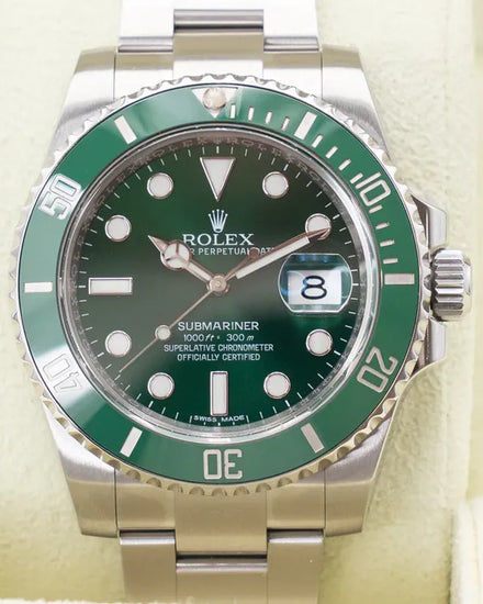 2016 Rolex Submariner Date "Hulk" 40MM Green Dial Oyster Bracelet (116610LV)