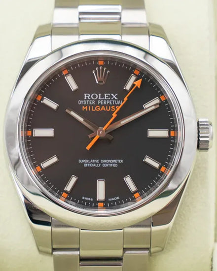 2012 Rolex Milgauss 40MM Black Dial Oyster Bracelet (116400)