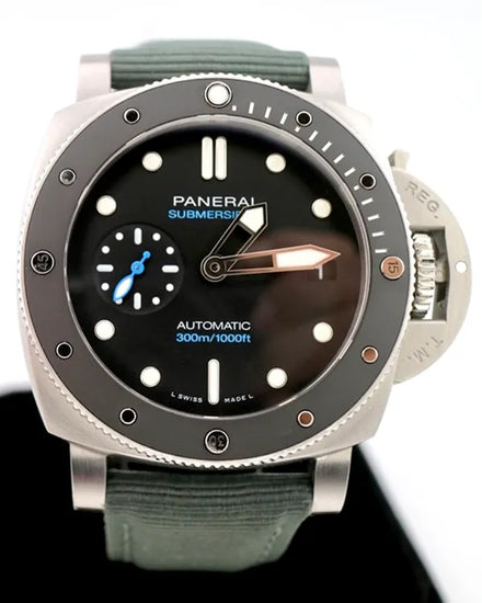 2024 Panerai Submersible 42MM Black Dial Textile Strap (PAM02683)