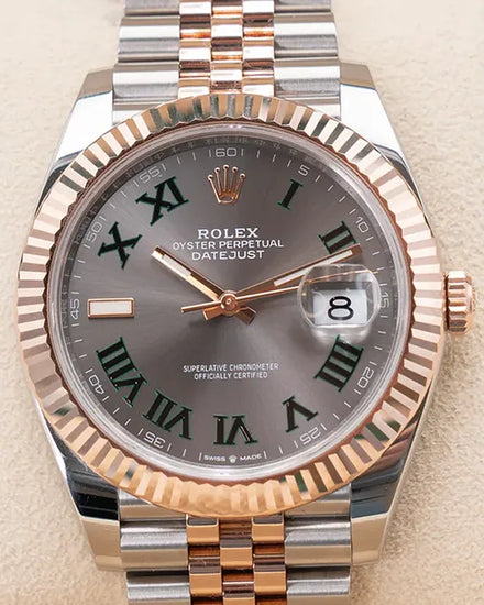 2024 Rolex Datejust "Wimbledon" 41MM Slate Dial Two-Tone Jubilee Bracelet (126331)