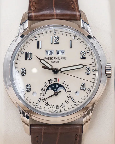 2017 Patek Philippe Grand Complications Perpetual Calendar 40MM White Dial Leather Strap (5320G-001)