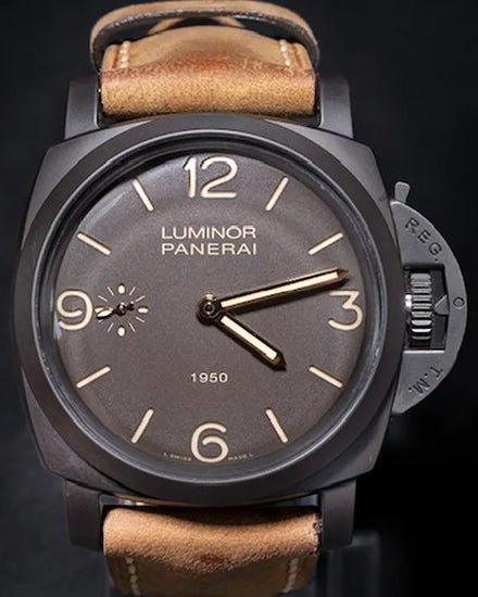 2015 Panerai Luminor 1950 3 Days Power Reserve L.E. 47MM Brown Dial Leather Strap (PAM00375)