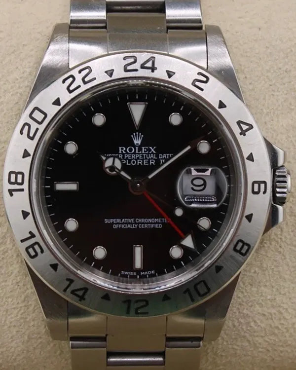 2000 Rolex Explorer II 40MM Black Dial Oyster Bracelet (16570)