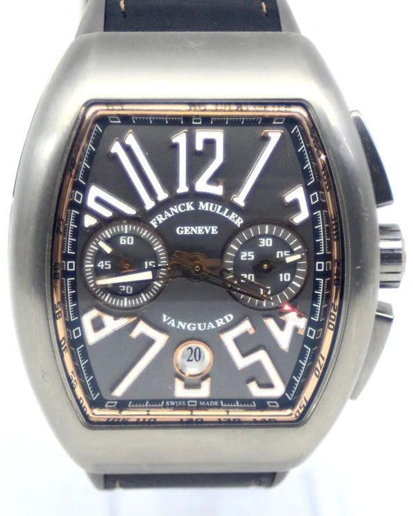 Franck Muller Vanguard 44MM Grey Dial Rubber Strap (V 45 CC DT TT BR 5N)