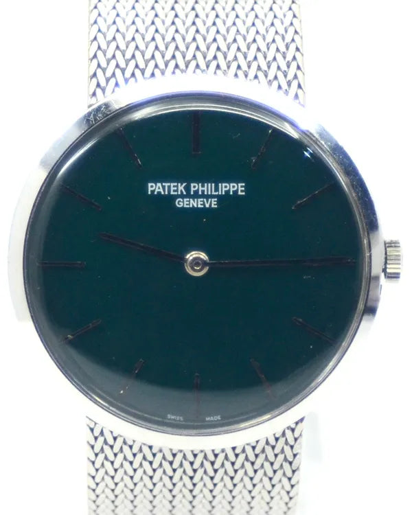 Patek Philippe Calatrava 33MM Green Dial White Gold Bracelet (3468)