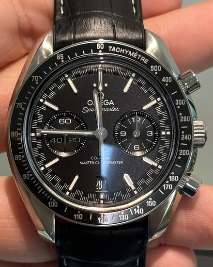 Omega Speedmaster Racing 44.25MM Black Dial Leather Bracelet (329.33.44.51.01.001)