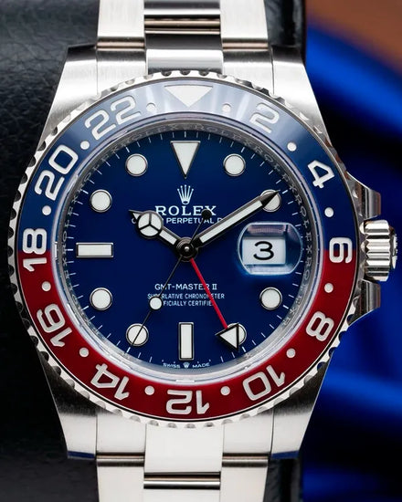 2023 Rolex GMT-Master II "Pepsi" 40MM Blue Dial White Gold Oyster Bracelet (126719BLRO)