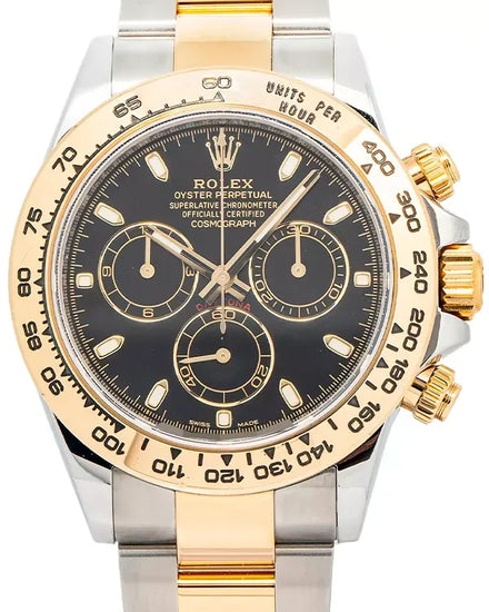Rolex Cosmograph Daytona 40MM Black Dial Two-Tone Oyster Bracelet (116503)