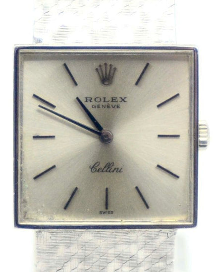 Rolex Cellini 23MM Silver Dial White Gold Bracelet (3811)