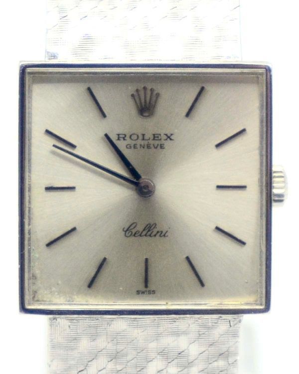 Rolex Cellini 23MM Silver Dial White Gold Bracelet (3811)