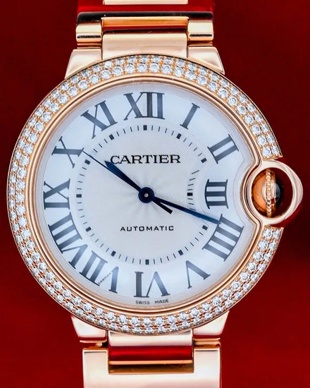 2023 Cartier Ballon Bleu 36MM Silver Dial Rose Gold Bracelet (WE9005Z3)