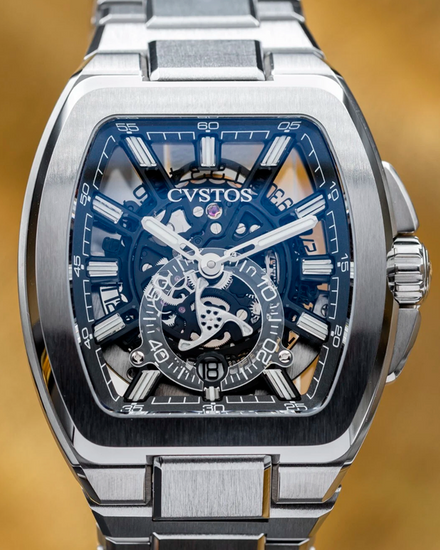 2025 CVSTOS Metropolitan PS 42MM Skeleton Dial Titanium Bracelet (F00103.4212001)