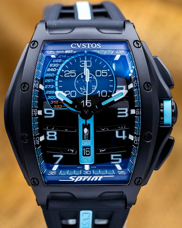 2025 CVSTOS Challenge Chrono Sprint L.E. 41MM Black Dial Rubber Strap (B01107.4112002)