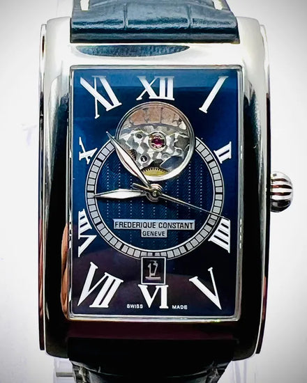 No Reserve - Frederique Constant Classics 47MM Blue Dial Leather Strap (FC-315DNS4C26)
