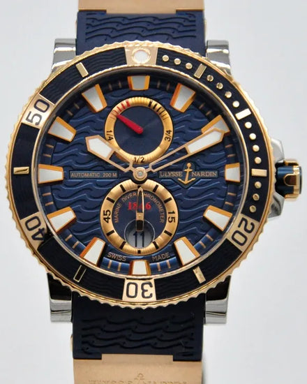 Ulysse Nardin Marine Maxi Diver 45MM Blue Dial Rubber Strap (265-90-3C)