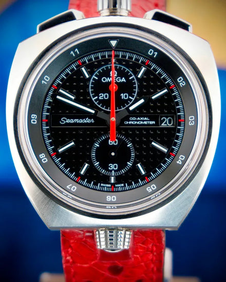 Omega Seamaster Bullhead L. E. 43MM Black Dial Aftermarket Leather Strap (225.12.43.50.01.001)