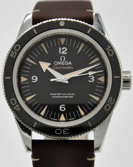 Omega Seamaster 300 41MM Black Dial Leather Strap (233.32.41.21.01.002)
