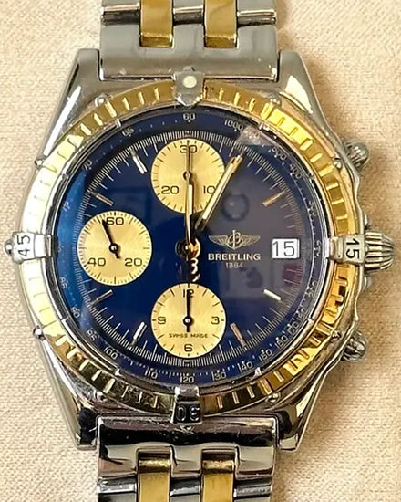 Breitling Chronomat 39MM Blue Dial Two-Tone Bracelet (D13048)