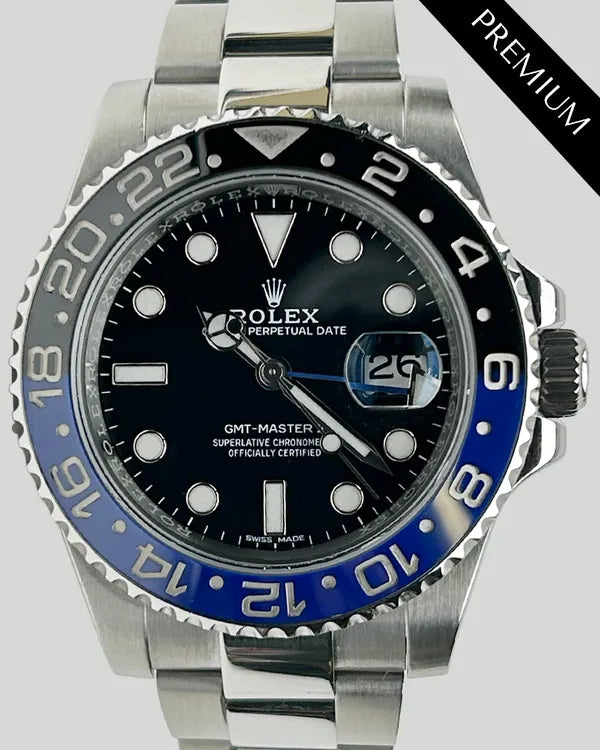 Rolex GMT-Master II "Batman" 40MM Black Dial Aftermarket Oyster Bracelet (116710BLNR)