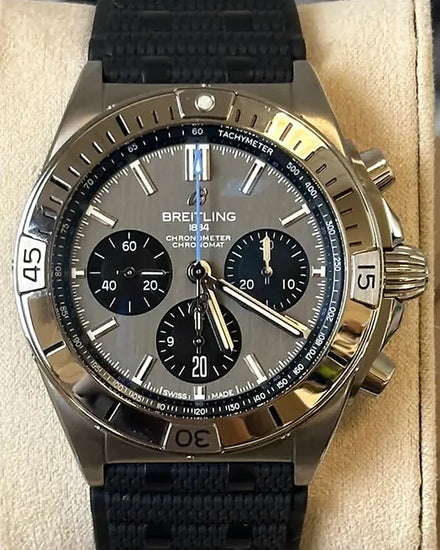 2024 Breitling Chronomat B01 42MM Grey Dial Rubber Strap (EB0134)