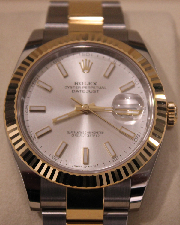 2025 Rolex Datejust 41MM Silver Dial Two-Tone Oyster Bracelet (126333)