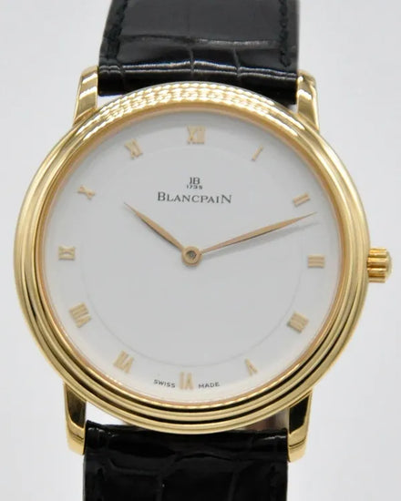 Blancpain Villeret Ultraslim 34MM White Dial Leather Strap (0071-1418-55)