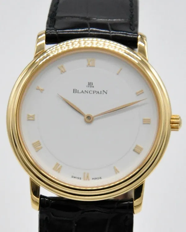 Blancpain Villeret Ultraslim 34MM White Dial Leather Strap (0071-1418-55)