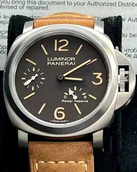 Panerai Luminor 8 Days 44MM Brown Dial Leather Strap (PAM00797)