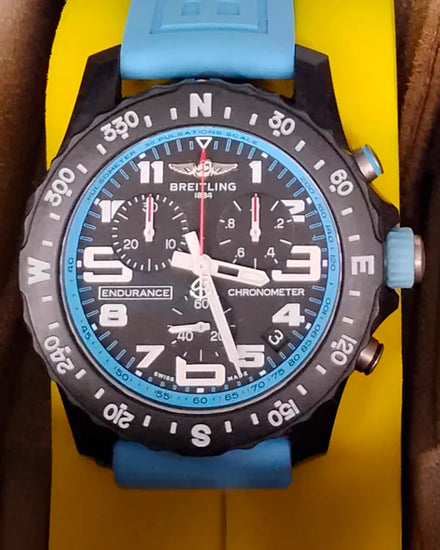 2021 Breitling Endurance Pro 44MM Quartz Black Dial Rubber Strap (X82310281B1S1)